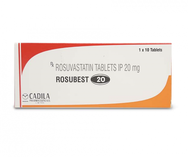 Box pack and a blister of Crestor 20mg (Generic) Tablets - Rosuvastatin Calcium