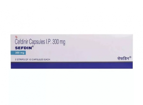 Box pack and two strips of generic Omnicef 300mg Capsules - Cefdinir