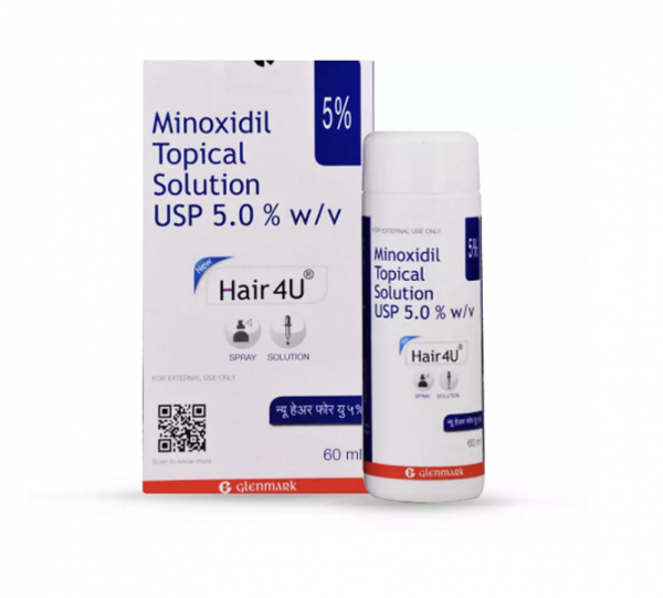A box and a bottle of Minoxidil 5 % Solution