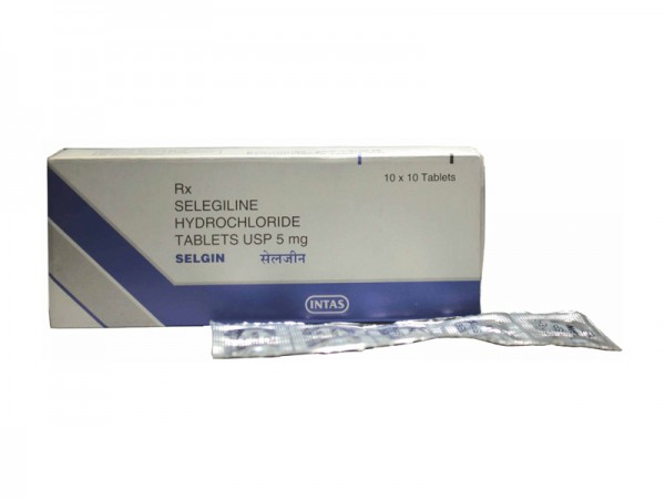 Box and blister strips of generic Selegiline 5mg Tablets