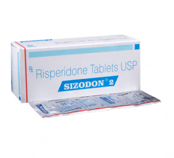 A box and a strip of Risperidone 2mg Pill