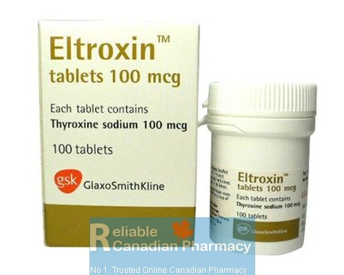 A box and a bottle of Synthroid 100mcg Tablets - levothyroxine sodium 