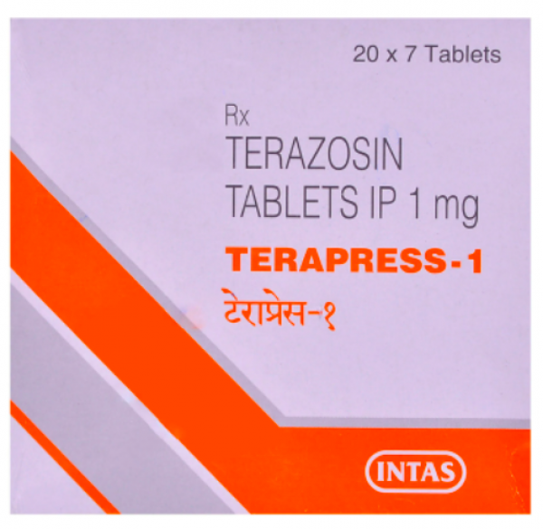 A box of Terazosin 1mg Pills