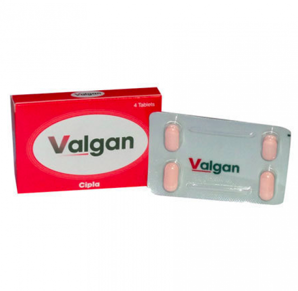 A box and a strip of Valganciclovir 450mg Pill