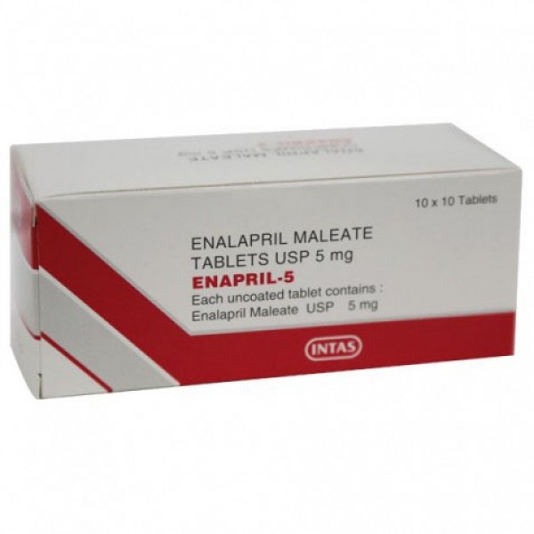 A box of Enalapril 5mg Pills
