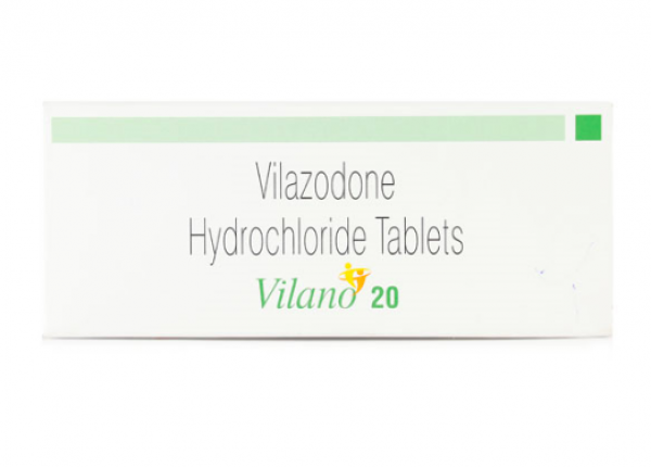 A box of generic Vilazodone 20 mg Tablet