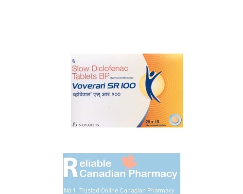 A box of Voltaren sr 100mg tablet - diclofenac sodium