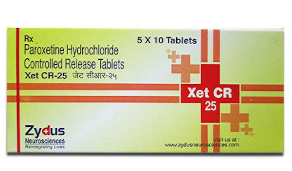 Box of generic Paxil Cr 25 mg - Paroxetine Hydrochloride