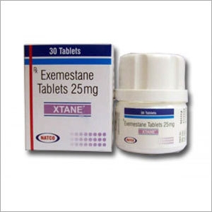 A box and a bottle of Exemestane 25mg Tablets 