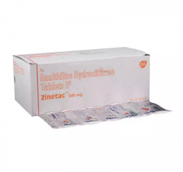 Box and Blister strips of generic ranitidine hydrochloride 300mg tablet