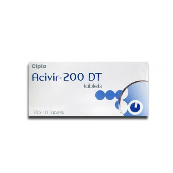 A box of Acyclovir 200mg pills