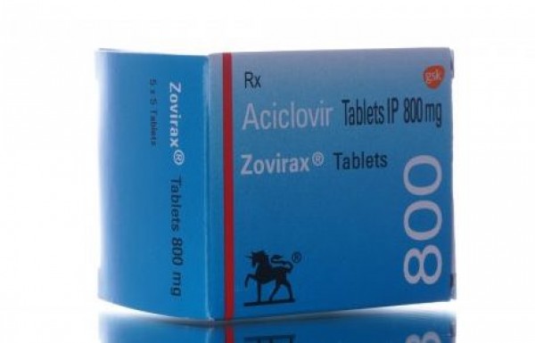 A box of Zovirax 800mg Pills